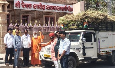 अच्छी पहल की चहुंओर सराहना   सामूहिक विवाह बचत से गौ माता को हरा चारा वितरण 