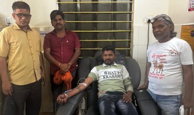 गौपुत्र विक़्रम मेवाडा, नरेद्र चदेल ने किया आपतकालीन मे रक़्त दान 