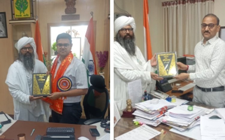 महंत डॉ नानक दास जी महाराज ने जिला कलेक्टर व एडीएम से की औपचारिक मुलाकात 