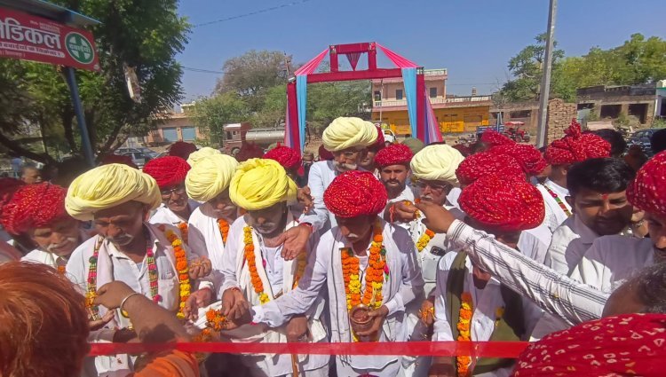 सिरवी समाज द्वारा कलश यात्रा व अखंड ज्योत निकाली