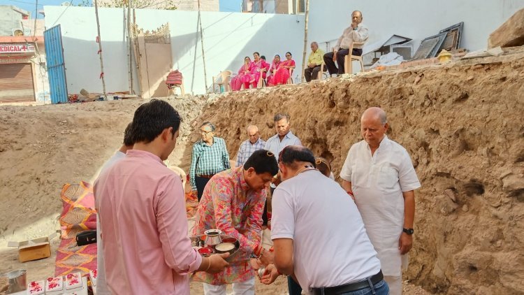 आशापुरा माताजी मंदिर एवं शिव परिवार मंदिर के नीव का शुभ मुहुर्त हर्षोल्लास से सम्पन्न 
