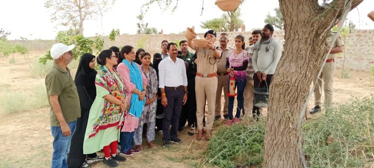 महाविद्यालय में पर्यावरण संरक्षण हेतु परिंडे, चुग्गा पात्र एवं घोंसला स्थापना कार्यक्रम सम्पन्न