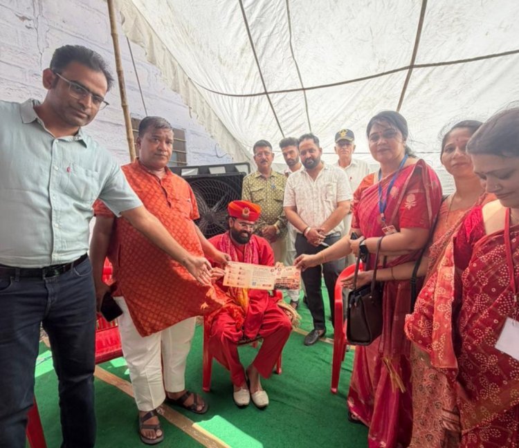 भौगीशैल परिक्रमा श्रद्धालुओं का  अपणायत  के साथ अभिवादन स्वीकार किया*