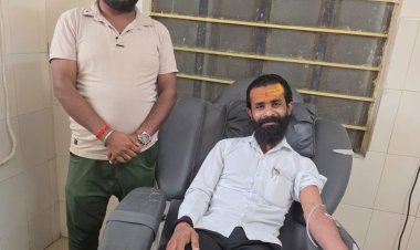 गौपुत्र शौरभ श्रीमाली ने किया आपतकालीन स्थिती मे 05 वी बार रक़्त दान 