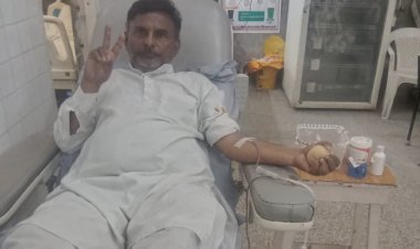 मेड़ता के रक्तवीर शाहीद सिलावट ने किया 31वी बार रक्तदान 