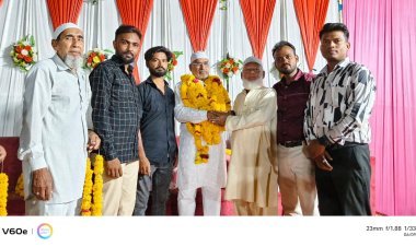हज यात्रा से लौटने पर हाजियों का किया भव्य स्वागत