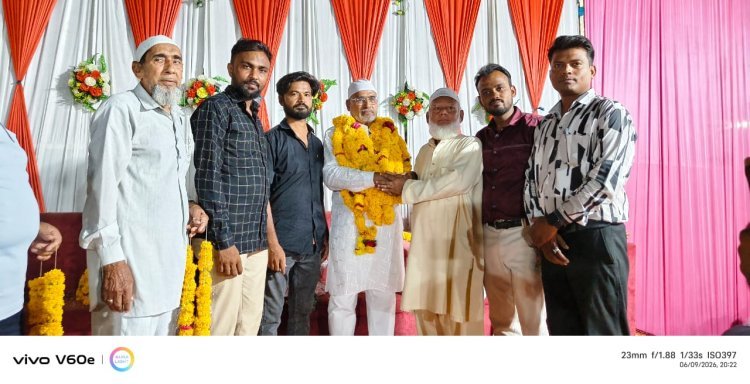 हज यात्रा से लौटने पर हाजियों का किया भव्य स्वागत
