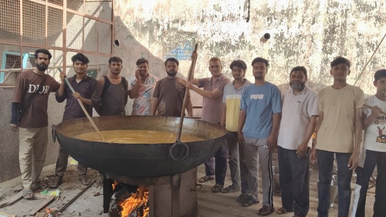 शौहदा ए कर्बला की याद में ढाई मण हलीम खिचड़ा पकाकर किया वितरित 