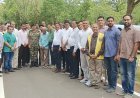सीमा सुरक्षा बल परिसर में 101 फलदार एवं छायादार पौधों का सघन वृक्षारोपण