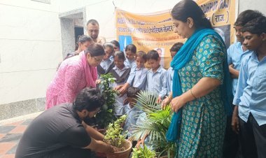 मदरसा डॉ. अब्दुल हकीम ख़ताई मेमोरियल सेंटर में 'हरियालो राजस्थान' अभियान के तहत हुआ वृक्षारोपण