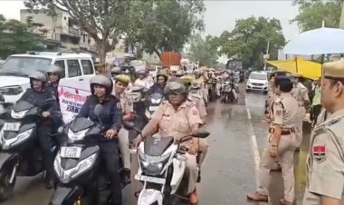 दौसा पुलिस ने चलाया महिला सुरक्षा संकल्प अभियान बारिश में भी निकाली जागरूकता रैली