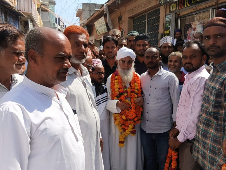 सोजत शहर काजी तीस साल की सेवाओं के बाद सेवा निवृत्त मुस्लिम समाज ने किया भव्य स्वागत सत्कार 