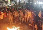 संसद में सनातन संस्कृति के अपमान के विरोध में विहिप-बजरंग दल का विरोध प्रदर्शन। 