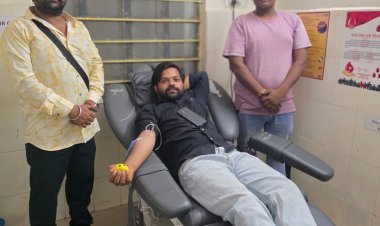 रक्तवीर राकेश परिहार ने अनजान महिला को रक्तदान कर बचाई जान  गौपुत्र सेना सोजत के जवानों ने रक्त की व्यवस्था में किया सहयोग 