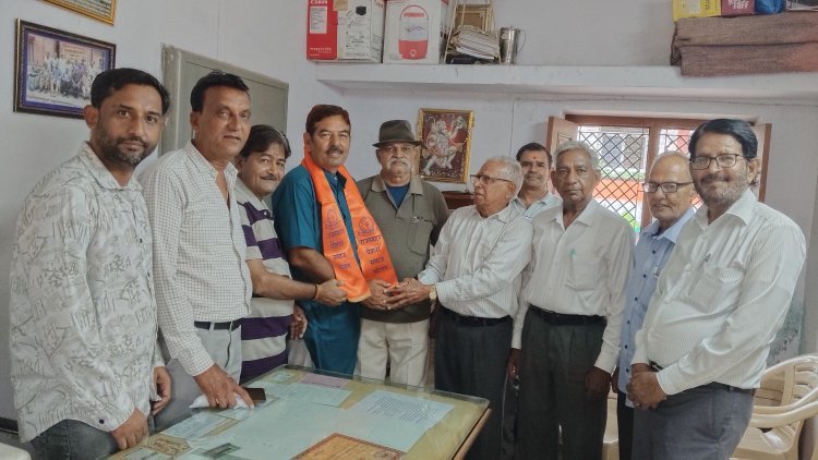 सोजत में नए पेंशनर सुरेंद्र कुमार व्यास का स्वागत