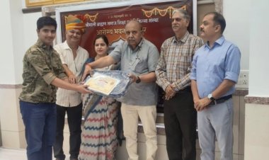 सोजत के युवा साहित्यिक प्रतिभा डॉ. भव्य व्यास का जोधपुर में हुआ सम्मान, क्षेत्र में खुशी की लहर