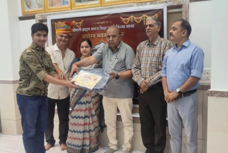 सोजत के युवा साहित्यिक प्रतिभा डॉ. भव्य व्यास का जोधपुर में हुआ सम्मान, क्षेत्र में खुशी की लहर