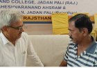 जय नारायण व्यास विश्व विद्यालय के कुलपति प्रोफेसर डा.पवन शर्मा से जाडन में मीडिया शैल के अब्दुल समद राही एवं चेतन व्यास की खास बातचीत 