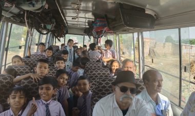 आदर्श विद्या मंदिर माध्यमिक विद्यालय का दो दिवसीय शैक्षणिक भ्रमण दल रवाना