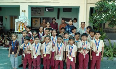 न्यू मॉडर्न स्कूल में बच्चों की रंगारंग प्रतियोगिता आयोजित